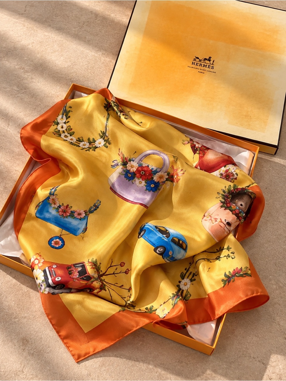 Silk Twill Scarf w/ Hermes Box